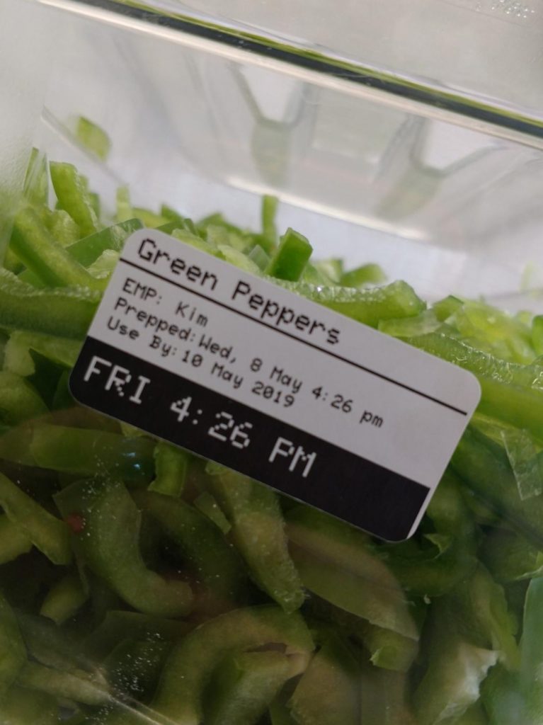 Food Prep Labeling System Franchises and Restaraunts